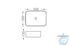 Раковина на столешницу 50 см Aquatek Вега AQ5515-MG