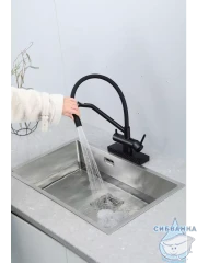 Смеситель кухни Gappo G4098-6 (черный матовый)