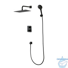 Душевая система Lemark Bronx 300 1 режим LM3749BL (черный матовый)