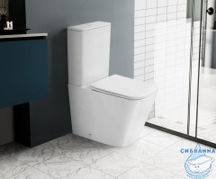 Унитаз напольный Abber Rechteck AC1210TMW с бачком и сиденьем Soft Close (микролифт)