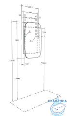 Шкаф-зеркало Акватон Сохо 60 см графит 1A258302AJA0L