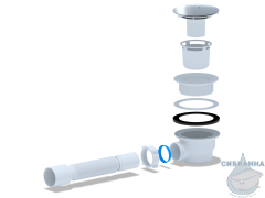 Сифон для поддона Bas Essentia/Flow/Stella сЛ00094