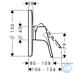 Встраиваемый смеситель для душа Hansgrohe Focus 31965000