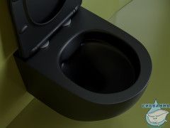 Унитаз подвесной безободковый Ceramicanova Uno Rimless CN11001MB с сиденьем быстросъемным Soft Close (микролифт)