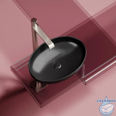  Раковина на столешницу 50 см Ceramicanova Element CN6056MB (черный матовый)