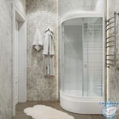 Душевая кабина Тритон Стандард 100х100 В профиль белый, стело полосы Щ0000061824