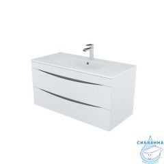 Тумба с умывальником, подвесная, 100 см, белая, Cloud, IDDIS, CLO10W1i95K