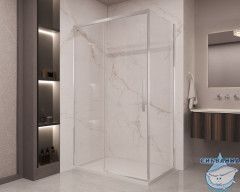 Душевое ограждение Vincea Stella 140x80 профиль хром, стекло прозрачное VSR-1ST8014CL