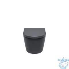 Унитаз подвесной безободковый Iddis Blanco BLAR3BMi25 с сиденьем Soft Close (микролифт) (черный матовый)