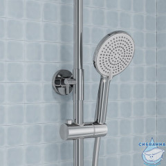 Душевая система с тропическим душем с термостатом, хром глянцевый, Kero, IDDIS, KERSB0Ti06