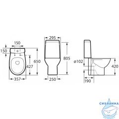 Сиденье для унитаза Roca Victoria Nord Black Edition ZRU9302627 чёрное