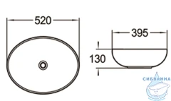 Раковина на столешницу 52 см SantiLine SL-1020
