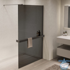 Walk-in Vincea Walk In HS 100 профиль вороненая сталь , стекло тонированное VSW-1HR100CGGM