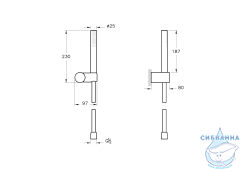 Ручной душ Vitra Origin 1 режим A4554336WTC (черный матовый)