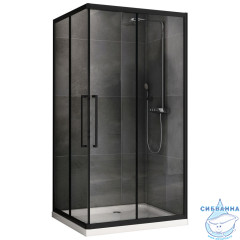 Душевое ограждение ABBER Schwarzer Diamant AG02128BH 120x80 профиль черный, стекло прозрачное (без поддона)