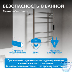 Полотенцесушитель электрический ABBER Standard AH4606 хром