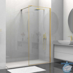 Walk-in Vincea Walk In HS 100 профиль брашированное золото, стекло прозрачное VSW-1HS100CLG