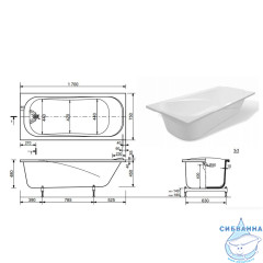 Ванна из искусственного камня Calypso Gretta 170х70