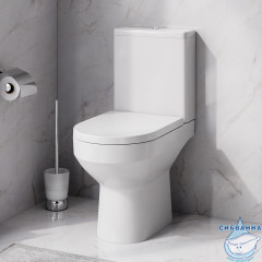 Унитаз напольный безободковый AM.PM Spirit 2.0 C708600WH (c бачком без сиденья) (белый глянцевый)