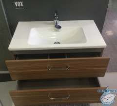 Тумба Jacob Delafon Vox EB2078-R1-E16 80 ореховое дерево с раковиной Vox 80