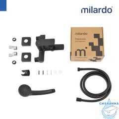 Смеситель для ванны Milardo Поли POLBL00M02 (черный матовый)