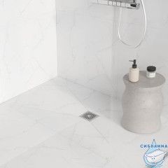 Трап душевой, вертикальный выпуск, сухой затвор, 10х10см, хром матовый, IDDIS, 980CV10SB3DDZ