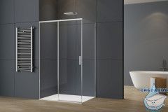 Душевое ограждение Vincea Soft 130x80 профиль хром, стекло прозрачное VSR-3SO29010CL