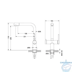 Смеситель для ванны напольный Aquatek Европа AQ1385CR  (хром)