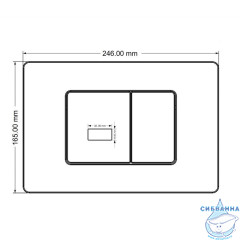 Кнопка смыва Abber AC0122S (хром глянцевый)