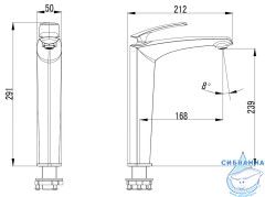 Смеситель для раковины Azario Reuleaux AZ-VMF168U96C (хром)