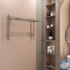 Полотенцесушитель электрический Terminus Горизонт П8 80х60 (с возможностью скрытого подключения, подключение справа) (хром)