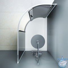 Душевое ограждение AM.PM Like Solo Slide 120х80 W83G-302U120CG64 профиль хром, стекло тонированное (без поддона)