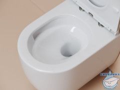 Инсталляция Loranto 4501 с кнопкой смыва Loranto 7313 черный матовый,  в комплекте с унитазом Azario Uno с сиденьем Soft close (микролифт) 