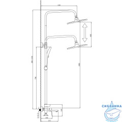 Душевая система Azario Alanti 250 1 режим AZ-K2332-1 (хром)