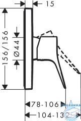 Встраиваемый смеситель для душа Hansgrohe Vivenis 75615700 (белый)