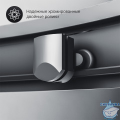 Душевое ограждение AM.PM Gem 100x80 W93G-404-100280-BT профиль черный, стекло прозрачное (без поддона)