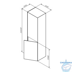 Шкаф пенал Am.Pm Inspire 40 серый