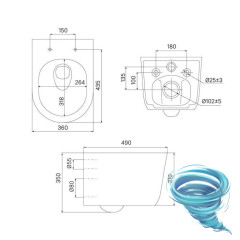 Унитаз подвесной безободковый Iddis Slide SLIRDSEi25 с сиденьем Soft Close (микролифт)