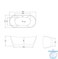 Акриловая ванна Grossman Galaxy GR-2103 180X77 с каркасом (белый глянцевый)