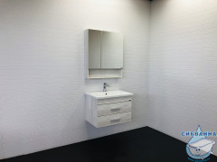 Тумба Comforty Никосия 70 дуб белый с раковиной Comforty 70 00-00005792