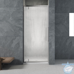 Дверь в нишу Veconi Vianno 90 профиль хром, стекло дождь VN33R-90-06-C7