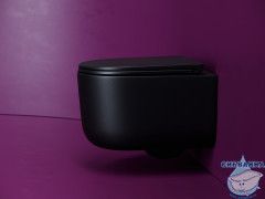 Унитаз подвесной безободковый Ceramicanova Ulma Rimless CN4006TMB с сиденьем быстросъемным Soft Close (микролифт)