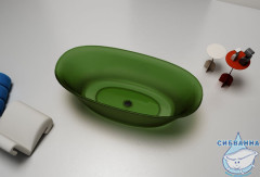 Ванна из полиэфирной смолы ABBER Kristall 170х75 AT9707Emerald зеленая