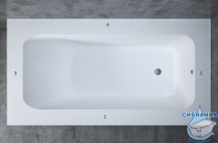 Ванна из искусственного камня Salini Vasta 190x100 (материал solix,белый матовый)