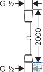 Душевой шланг 200 см Hansgrohe Isiflex 28274000