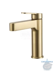 Смеситель раковины Gappo G1099-33 (сатин золотой)
