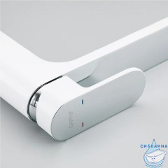 Смеситель для раковины Gappo G1083-82 (без донного клапана) (хром/белый)