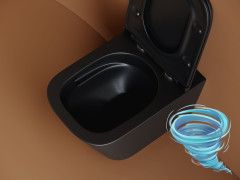 Унитаз подвесной безободковый Ceramicanova Union Rimless CN4009TMB с сиденьем быстросъемным Soft Close (микролифт)