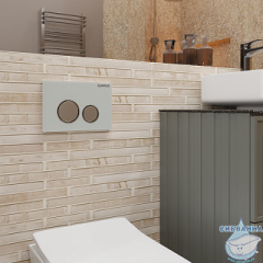 Кнопка смыва Charus Bagliore FP.330.WHITE.10 белое стекло