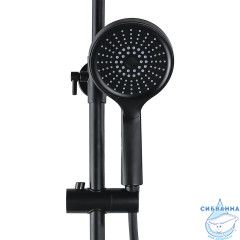 Душевая система Azario Arizona 250 1 режим AZ-20BR (черный матовый)